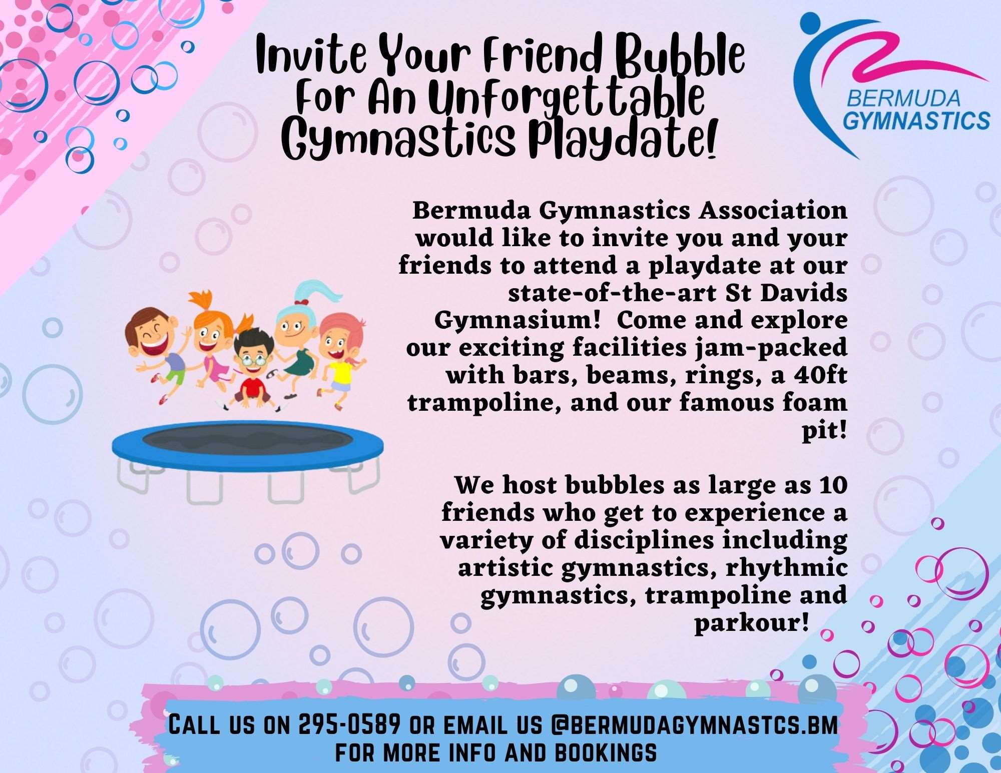 Fall 2021 gymnastics bubble flyer