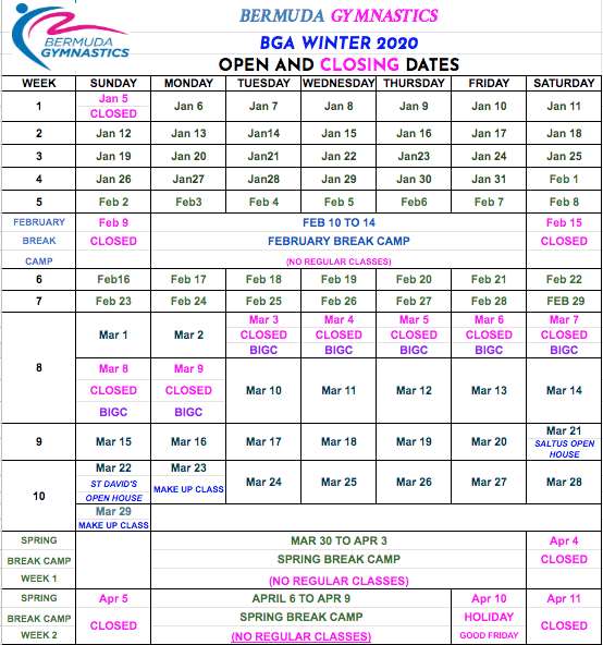 WINTER 2020 OPEN CLOSING
